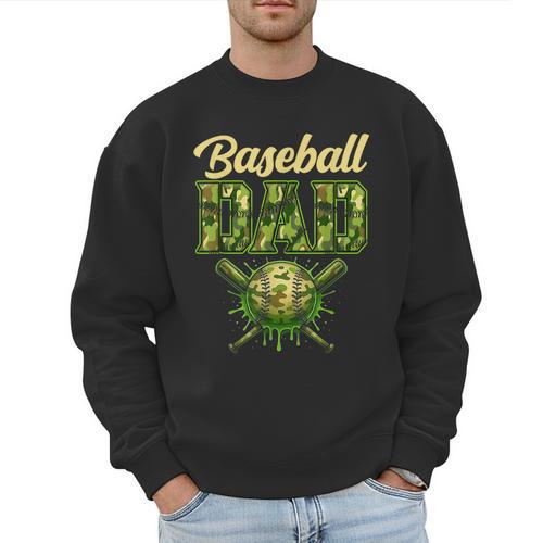 Baseball Dad Camo Ice Cream Baseball Father's Day Men Sweatshirt - Sportilla