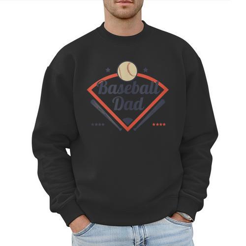 Baseball Dad Diamond Game Day Men Sweatshirt - Sportilla