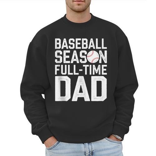 Baseball Dad Father Homerun Fathers Day Baseball Lovers Men Sweatshirt - Sportilla