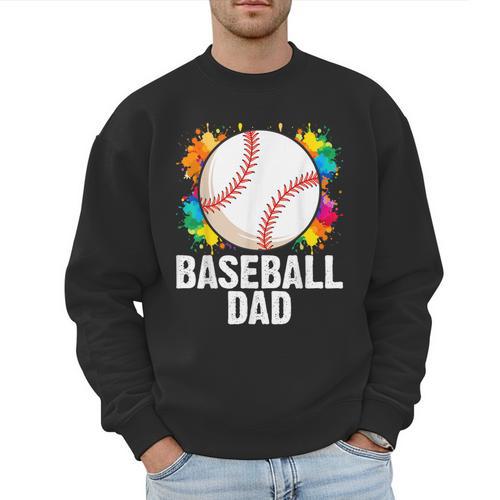 Baseball Dad Fathers Day For Daddy Papa Father Men Sweatshirt - Sportilla