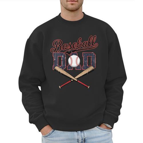 Baseball Dad Father's Day Vintage Retro Sarcastic Dad Men Sweatshirt - Sportilla