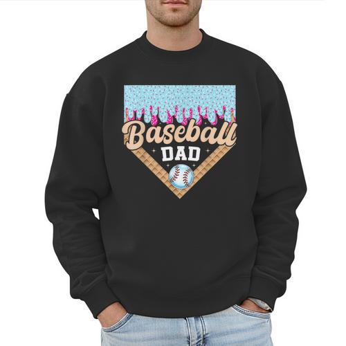 Baseball Dad Ice Cream Drip Fathers Day Men Sweatshirt - Sportilla
