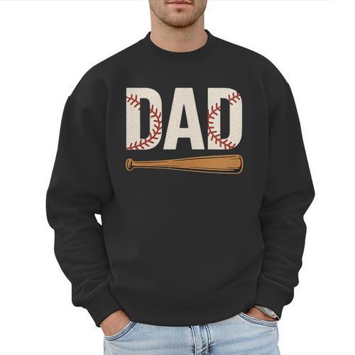 Baseball Dad Novelty Sports Love Fathers Day Men Sweatshirt - Sportilla