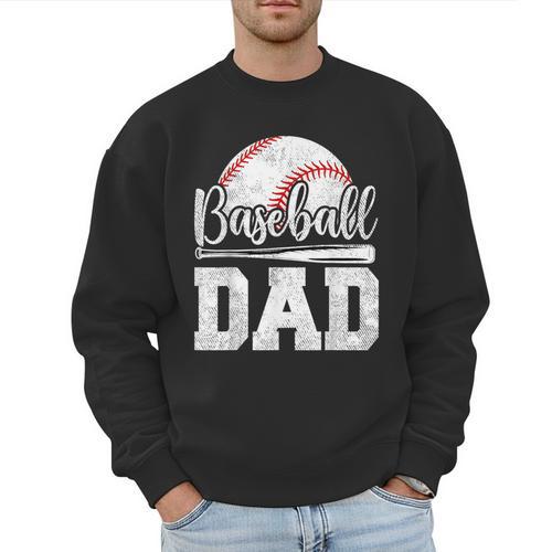 Baseball Dad Baseball Player Game Day Father's Day Men Sweatshirt - Sportilla