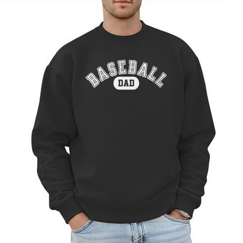 Baseball Dad School Sports Baseball Fan Father's Day Men Sweatshirt - Sportilla