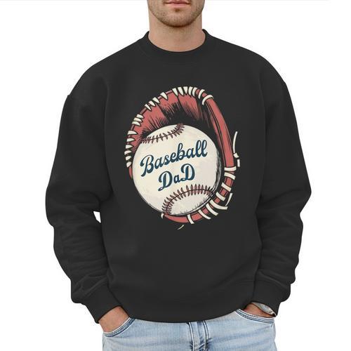 Baseball Dad Softball Glove And Ball Men Sweatshirt - Sportilla