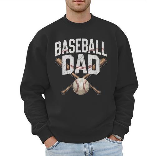 Baseball Dad Sport Father Outfit For Proud Papa Men Sweatshirt - Sportilla