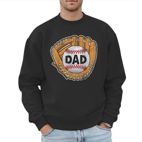 Baseball Glove Father's Day Baseball Dad Men Sweatshirt - Sportilla