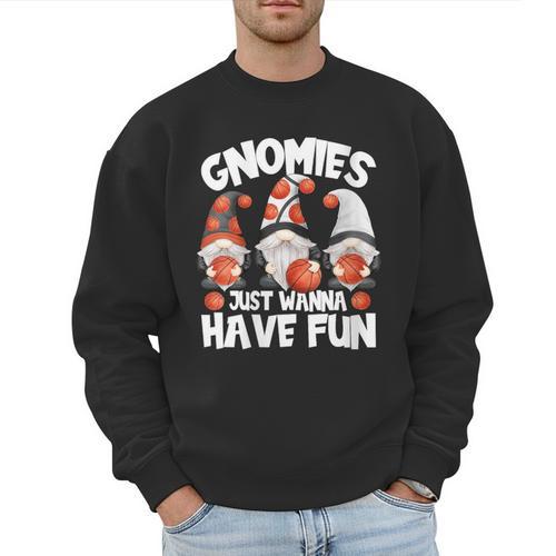 Basketball Gnomies Have Fun For Baseball Dad And Coach Men Sweatshirt - Sportilla