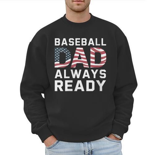 Homerun Baseball Dad Baseball Lovers Father Fathers Day Men Sweatshirt - Sportilla