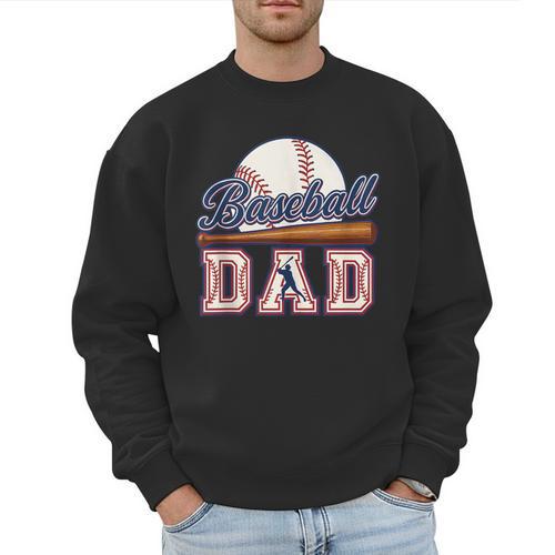Retro Baseball Dad Father's Day Men Sweatshirt - Sportilla
