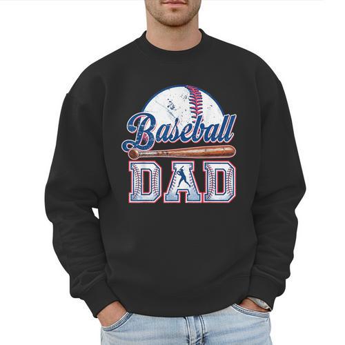 Retro Baseball Dad Game Day Sport Dad Father's Day Men Sweatshirt - Sportilla