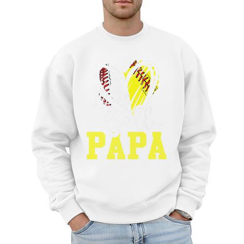 Ball Papa Softball Baseball Dad Daddy Premium Men Sweatshirt - Sportilla