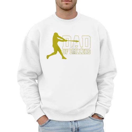 Baseball Dad Of Ballers Raglan Baseball Tee Men Sweatshirt - Sportilla