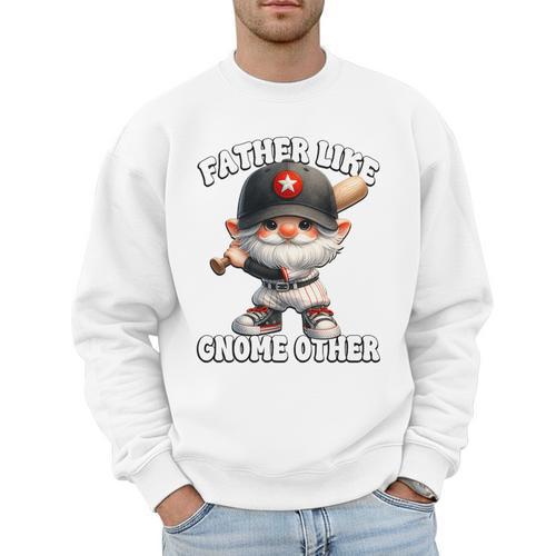 Baseball Dad Gnome For Baseball Grandpa Fathers Day Premium Tri-Blend Men Sweatshirt - Sportilla
