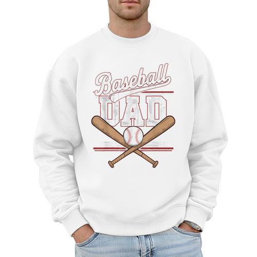 Game Day Baseball Dad Vintage Daddy Father's Day Boys Kids Men Sweatshirt - Sportilla