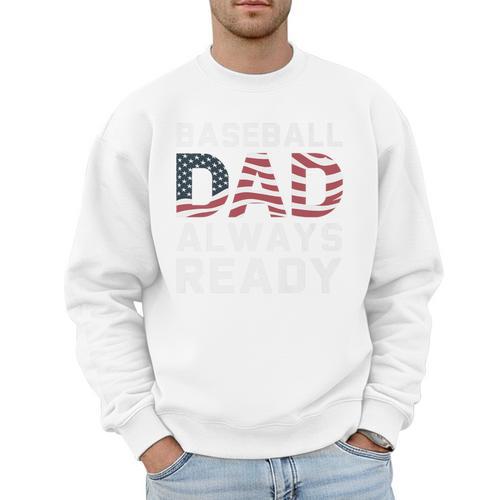 Homerun Baseball Dad Baseball Lovers Father Fathers Day Premium Men Sweatshirt - Sportilla
