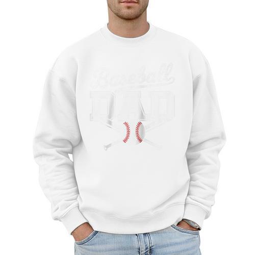 Vintage Baseball Dad Sport Lovers Batter Player Fathers Art Raglan Baseball Tee Men Sweatshirt - Sportilla
