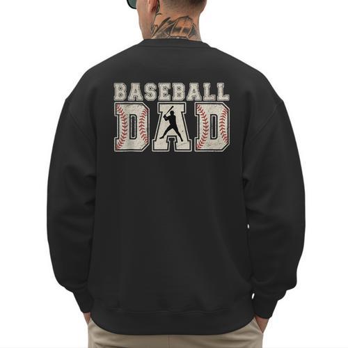 Baseball Dad Men's Sweatshirt Back Print - Sportilla