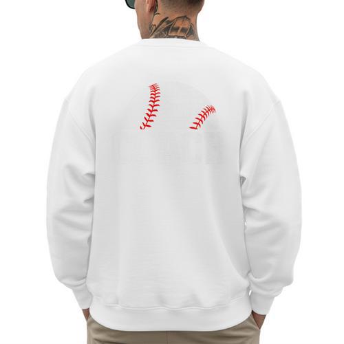 Baseball Coach Little League Baseball Dad Athletic Sports Premium Men's Sweatshirt Back Print - Sportilla
