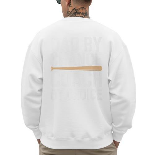 Baseball Dad Homerun Baseball Lovers Father Fathers Day Premium Men's Sweatshirt Back Print - Sportilla