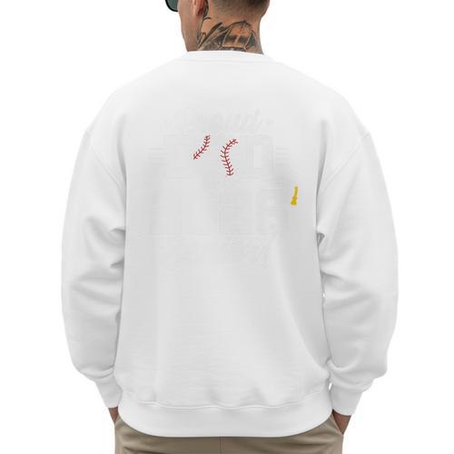 Class Of 2026 Senior Year Baseball Dad Senior 2026 Premium Men's Sweatshirt Back Print - Sportilla