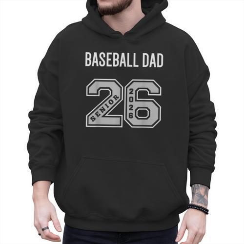 BASEBALL DAD 2026 SENIOR BASEBALL DAD SENIOR CLASS 26 Men Hoodie - Sportilla