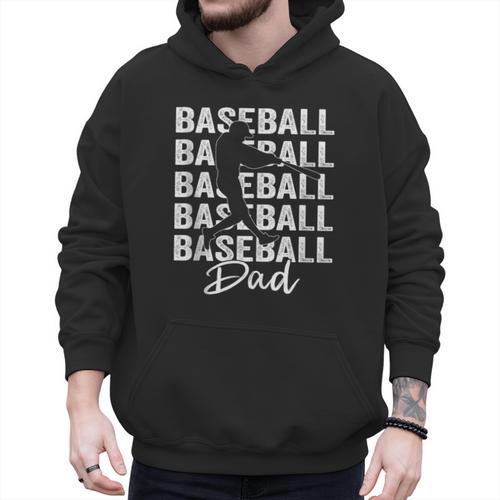 Baseball Dad Baseball Bat Sports Father's Day Men Men Hoodie - Sportilla