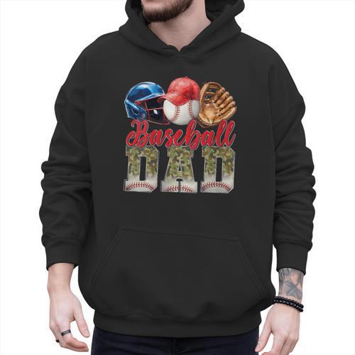 Baseball Dad Camo Father's Day Baseball Stuff Men Men Hoodie - Sportilla