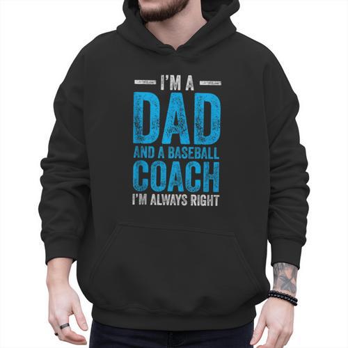 Baseball Dad Coach Father's Day Men Hoodie - Sportilla