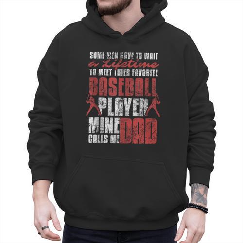 Baseball Dad Cute Love Sports Pitcher Catcher Baseball Men Hoodie - Sportilla