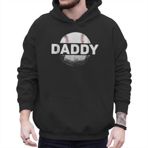 Baseball Dad Daddy Sports Fans Cool Baseball Sayings Men Hoodie - Sportilla