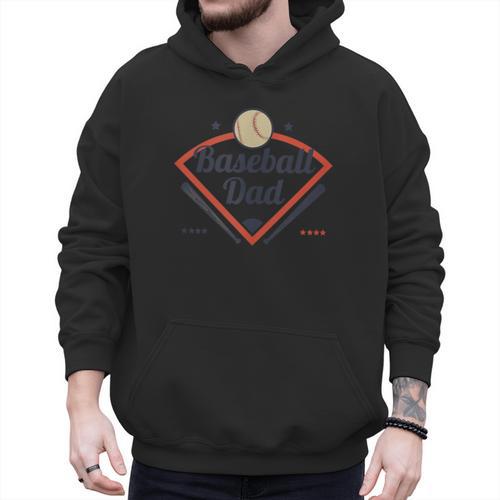 Baseball Dad Diamond Game Day Men Hoodie - Sportilla