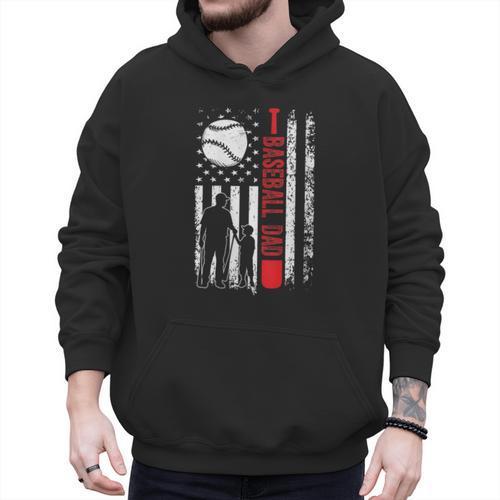 Baseball Dad Father And Son Baseball Love Men Hoodie - Sportilla