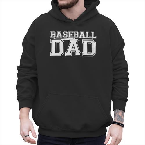 Baseball Dad Father Son Proud Daddy Love Baseball Men Hoodie - Sportilla