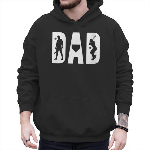 Baseball Dad Father's Day Birthday Baseball Graphic Men Hoodie - Sportilla