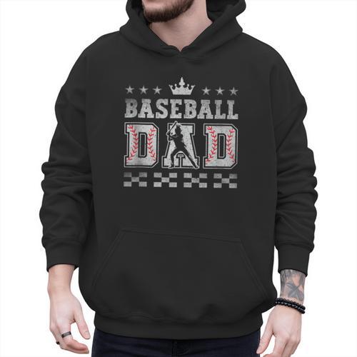 Baseball Dad Father's Day Baseball Father Retro Vintage Men Hoodie - Sportilla