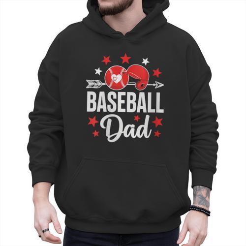 Baseball Dad Baseball Father's Day Baseball Player Men Men Hoodie - Sportilla