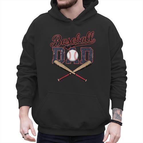 Baseball Dad Father's Day Vintage Retro Sarcastic Dad Men Hoodie - Sportilla