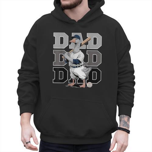 Baseball Dad Goose Sports Lover Father's Day Tee Men Hoodie - Sportilla