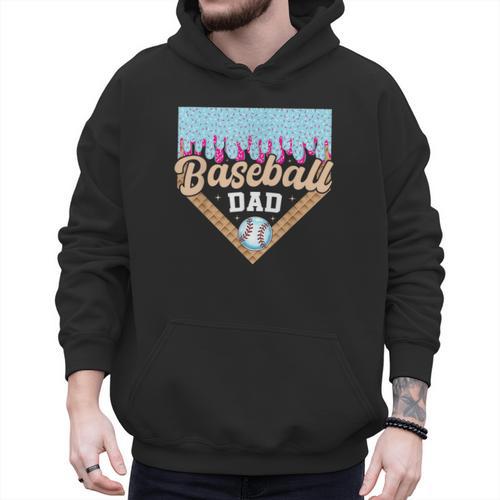 Baseball Dad Ice Cream Drip Fathers Day Men Hoodie - Sportilla