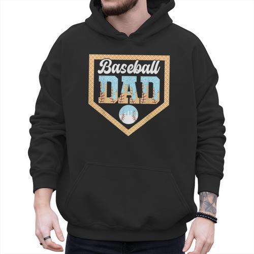 Baseball Dad Ice Cream Drip Home Plate Cool Fathers Day Men Hoodie - Sportilla
