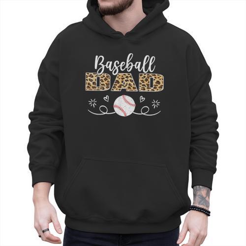 Baseball Dad Leopard Baseball Player Men Hoodie - Sportilla