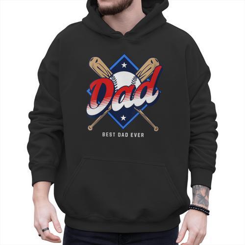 Baseball Dad Baseball Men Hoodie - Sportilla