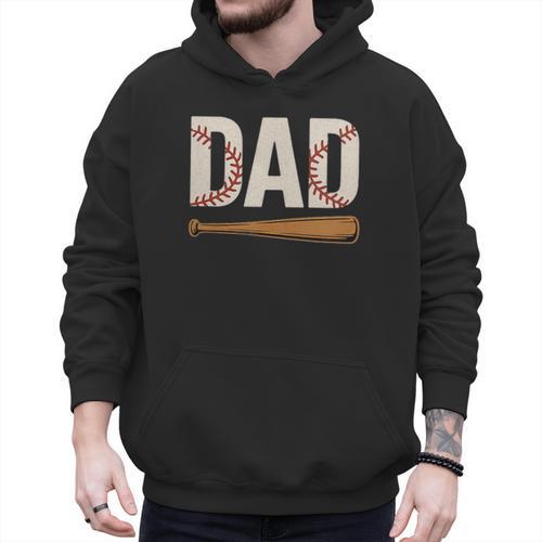 Baseball Dad Novelty Sports Love Fathers Day Men Hoodie - Sportilla