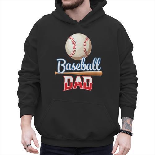 Baseball Dad Quote Father's Day Sports Men Hoodie - Sportilla