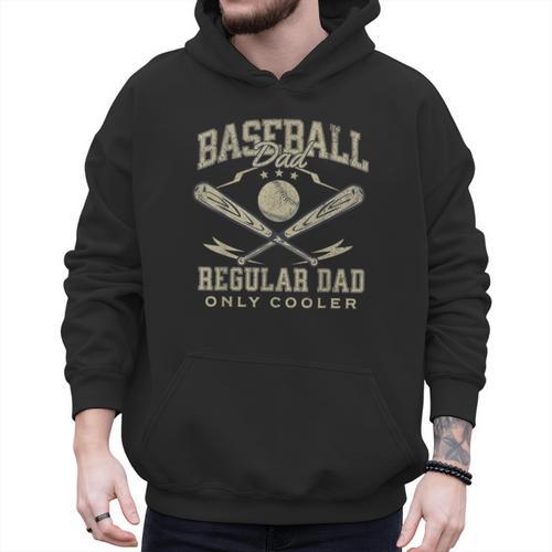 Baseball Dad Regular Dad Only Cooler Father's Day Baseball Men Hoodie - Sportilla