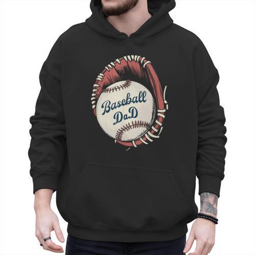 Baseball Dad Softball Glove And Ball Men Hoodie - Sportilla