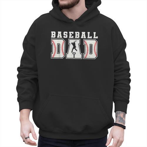 Baseball Dad Sport Happy Fathers Day Boys Kids Men Hoodie - Sportilla