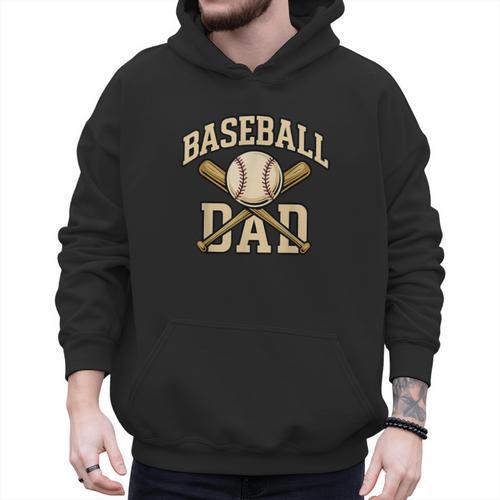 Baseball Dad Sports With Bats And Ball Graphic Men Hoodie - Sportilla
